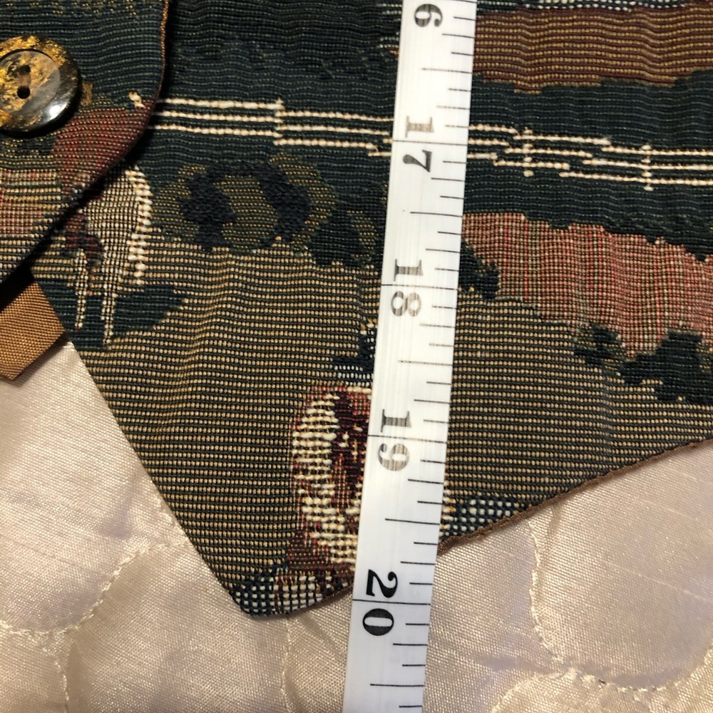 Vintage Western Tapestry Vest Conterio Small | Cowboy Ranch | 90s Cotton Blend - Picture 8 of 8